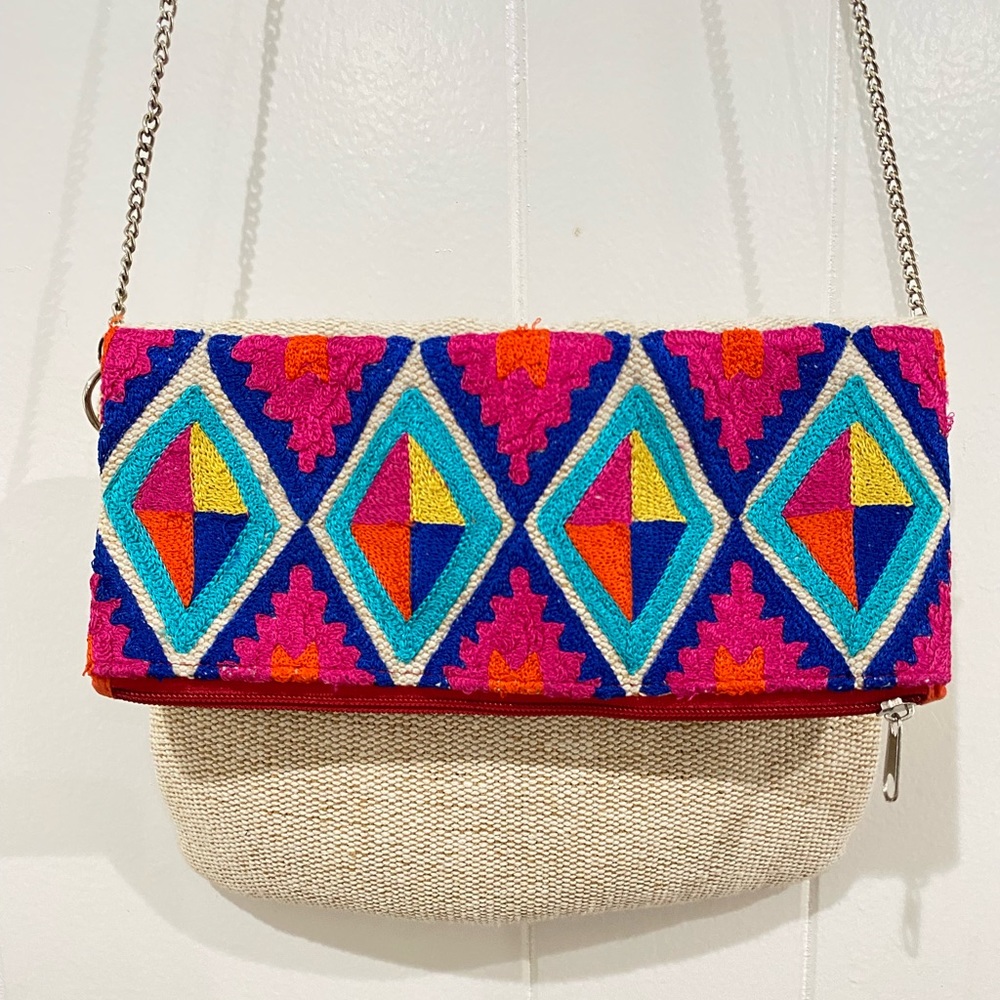 Boho Pouch Foldover Clutch
